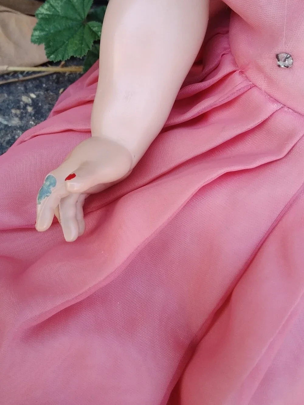 Vintage Doll Antique 40s 50s Blonde Walker Blue Eyes 20